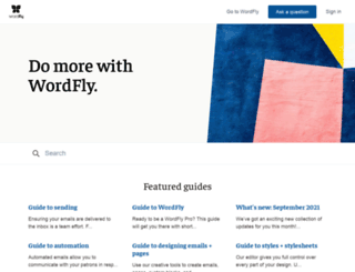 support.wordfly.com screenshot