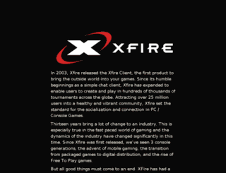 support.xfire.com screenshot