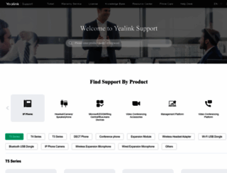 support.yealink.com screenshot