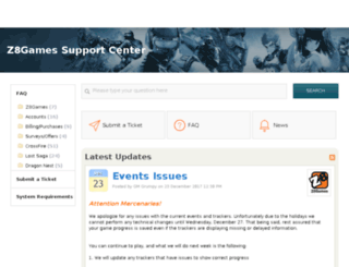 support.z8games.com screenshot
