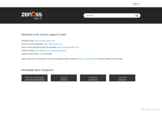 support.zenoss.com screenshot