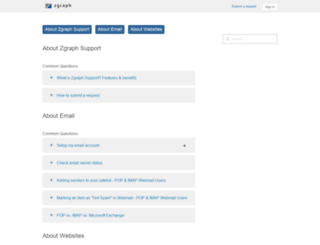 support.zgraph.com screenshot