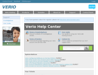 supportcenter.verio.com screenshot