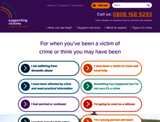 supportingvictims.org screenshot
