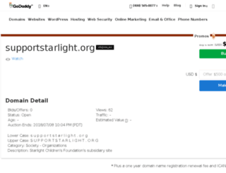 supportstarlight.org screenshot