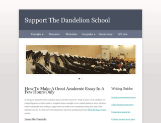 supportthedandelionschool.com screenshot