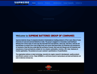 supremebatteries.co.in screenshot