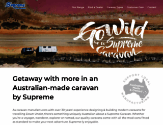 supremecaravans.com.au screenshot