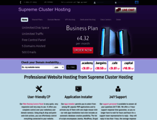 supremeclusterhosting.com screenshot