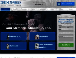 supremememorials.com screenshot