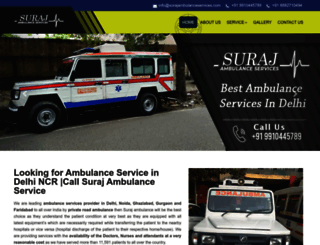 surajambulanceservices.com screenshot