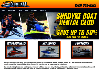 surdykeboatrentals.com screenshot