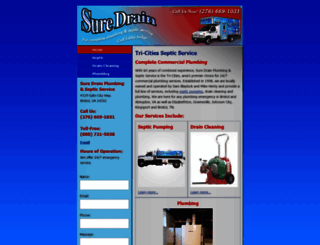 suredrainplumbing.com screenshot
