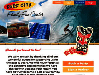 surfcityfamilyfuncenter.com screenshot