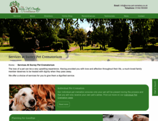 surrey-pet-cemetery.co.uk screenshot