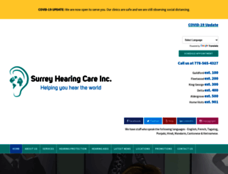 surreyhearingcare.com screenshot