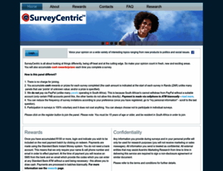 surveycentric.co.za screenshot