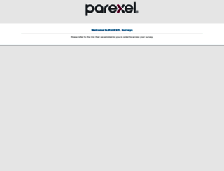 surveys.parexel.com screenshot