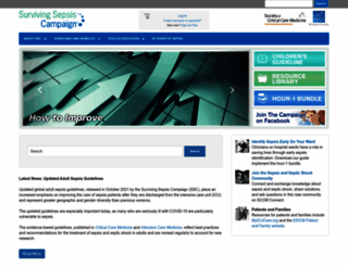 survivingsepsis.org screenshot