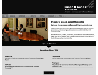 susancohen.co.za screenshot