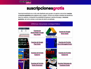 suscripcionesgratis.com screenshot