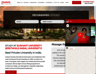 sushantuniversity.edu.in screenshot