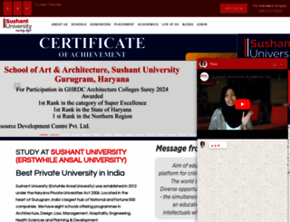 sushantuniversity.edu.in screenshot