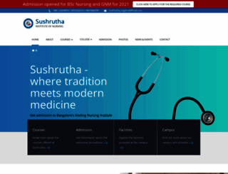 sushruthacollegeofnursing.com screenshot