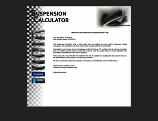 suspensioncalculator.com screenshot