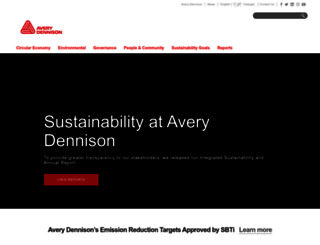 sustainability.averydennison.com screenshot