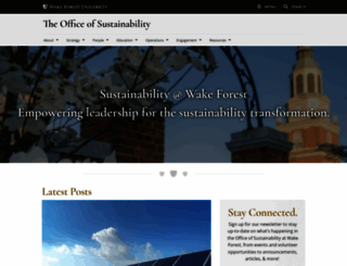 sustainability.wfu.edu screenshot