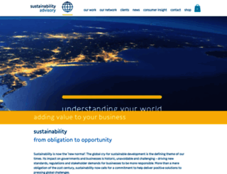 sustainabilityadvisory.net screenshot