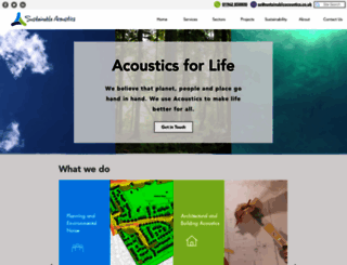sustainableacoustics.co.uk screenshot