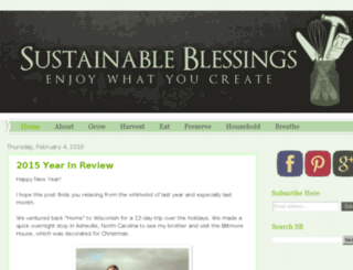 sustainableblessings.com screenshot