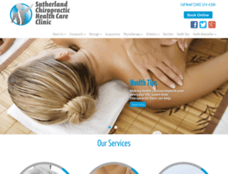 sutherlandchiro.com screenshot