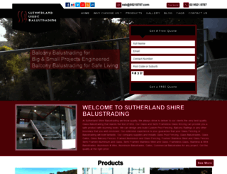 sutherlandshirebalustrading.com.au screenshot