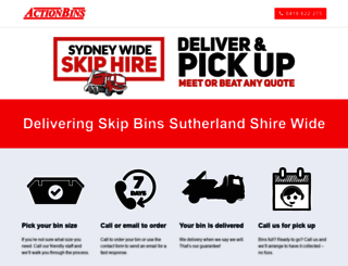 sutherlandshireskipbins.com.au screenshot