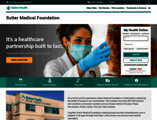suttermedicalfoundation.org screenshot