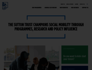 suttontrust.com screenshot