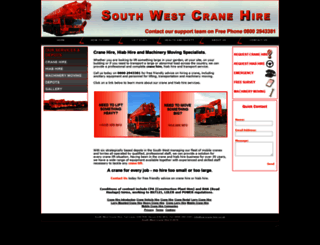 sw-crane-hire.co.uk screenshot