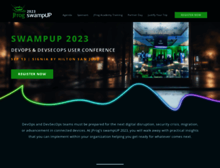 swampup.jfrog.com screenshot