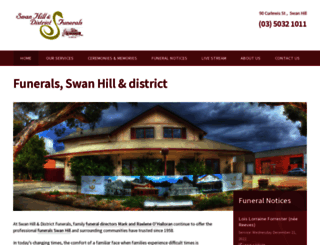 swanhillfunerals.com.au screenshot