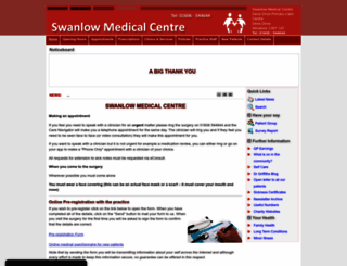 swanlowmedicalcentre.co.uk screenshot