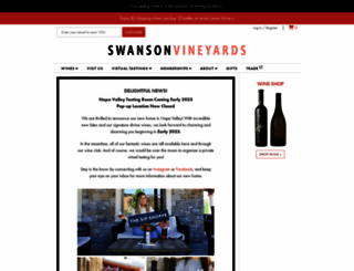swansonvineyards.com screenshot