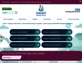 swansurgery.co.uk screenshot