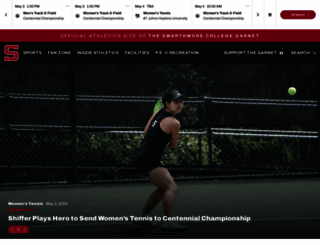 swarthmoreathletics.com screenshot