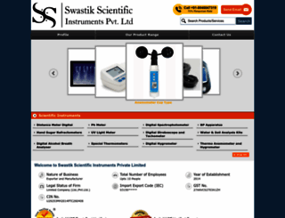 swastikscientificinstruments.com screenshot