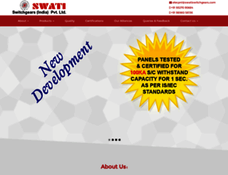 swatiswitchgears.com screenshot