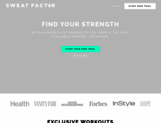 sweatfactor.com screenshot