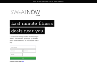 sweatnow.launchrock.com screenshot